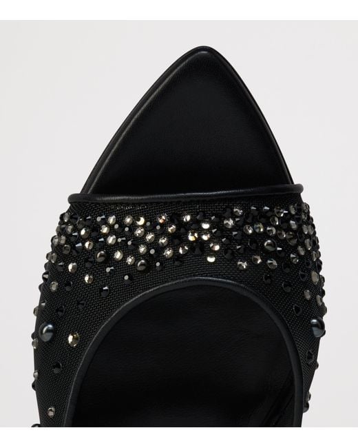 Christian Louboutin Black Miss Z Embellished Mules 80