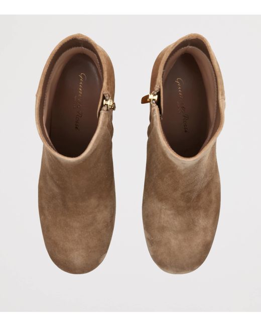 Gianvito Rossi Brown Suede Ankle Boots 70