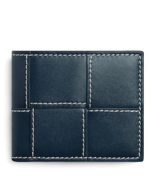 Bottega Veneta Blue Leather Cassette Bifold Wallet for men