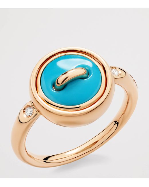 Pomellato Metallic Diamond And Pom Pom Dot Ring