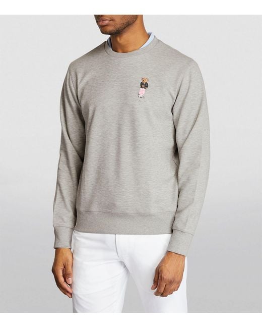 RLX Ralph Lauren Gray Golf Polo Bear Sweatshirt for men