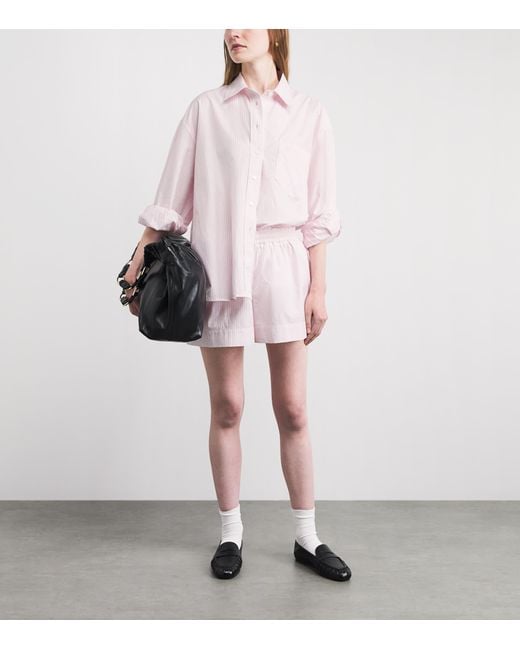 Suzie Kondi Pink Cotton Stripe Shkip Shorts