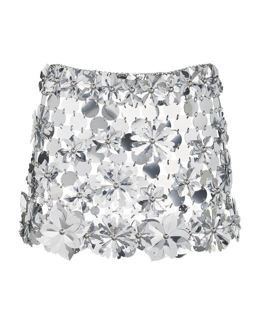 Rabanne Metallic Chain-Link Mini Skirt