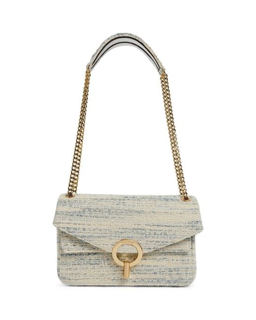 Sandro Tweed Yza Shoulder Bag in Blue Lyst