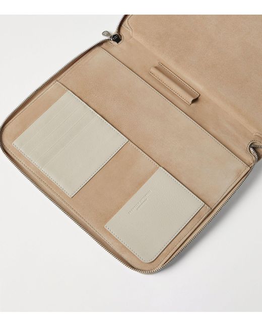 Brunello Cucinelli Natural Leather Ipad Case