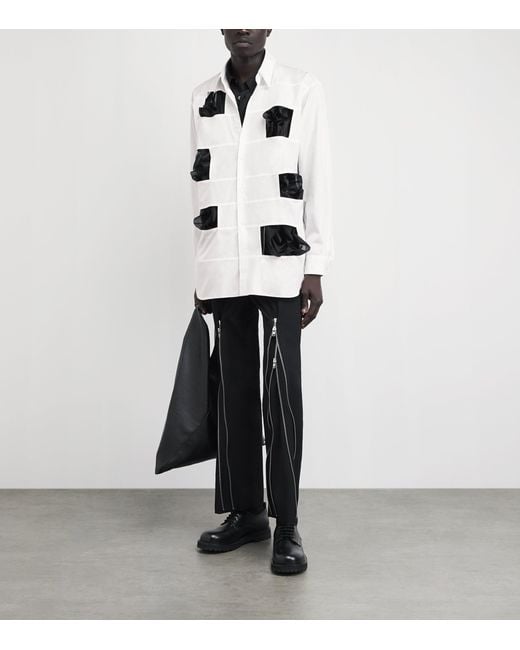 Comme des Garçons White Cotton Cut-Out Shirt for men