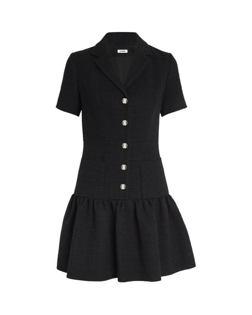 Sandro Black Tweed Raphaelle Mini Dress