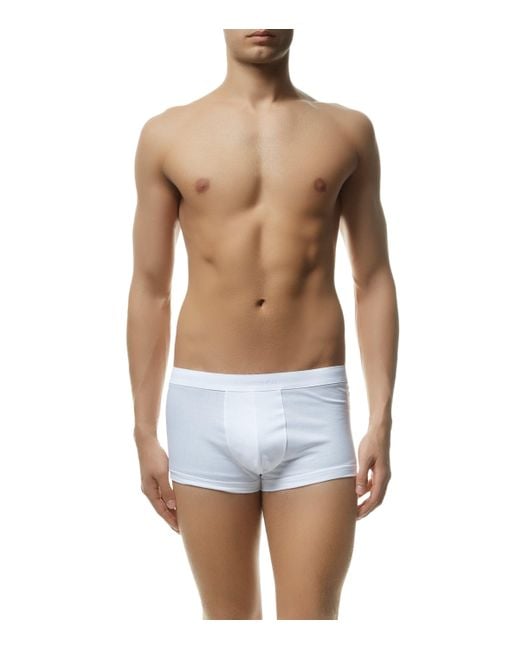 Zimmerli of Switzerland White 286 Sea Island Trunks for men
