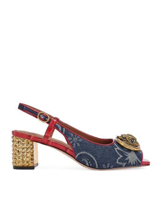 Kurt Geiger Pink Denim Chelsea Slingback Pumps