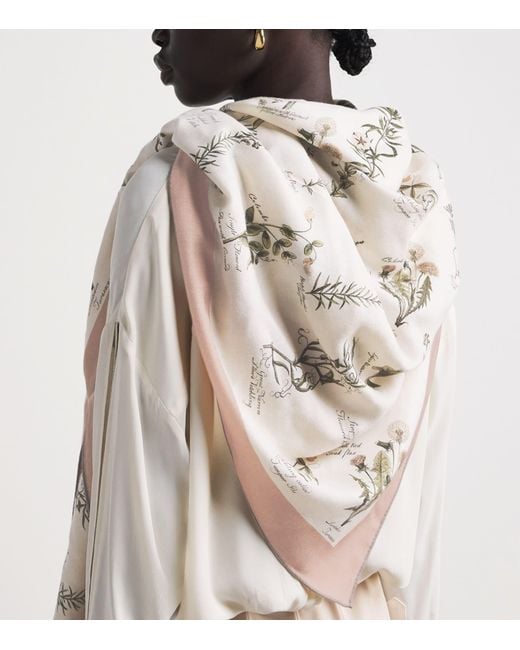 Colombo Natural Cashmere-Silk Printed Scarf