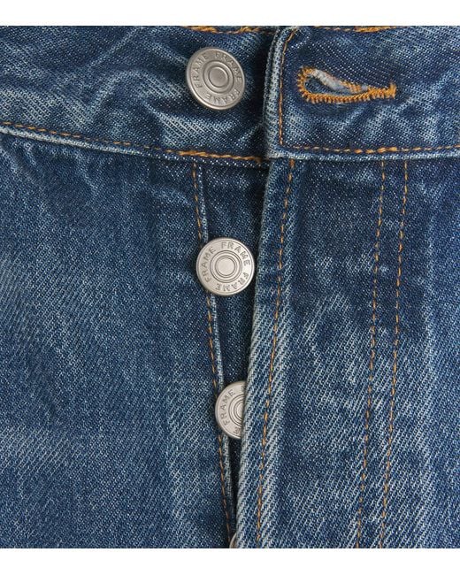 FRAME Blue The Collegiate Wide-Leg Jeans