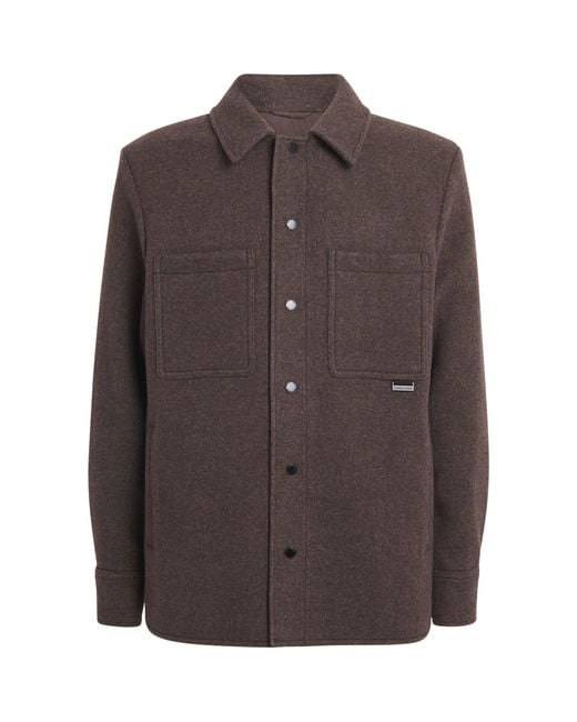Canada Goose Gray Wool-Blend Atkinson Overshirt for men