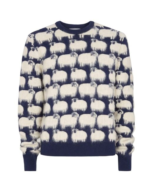 Lanvin Blue Sheep Sweater for men