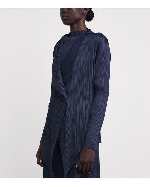 Pleats Please Issey Miyake Blue January Monthly Colours Cardigan