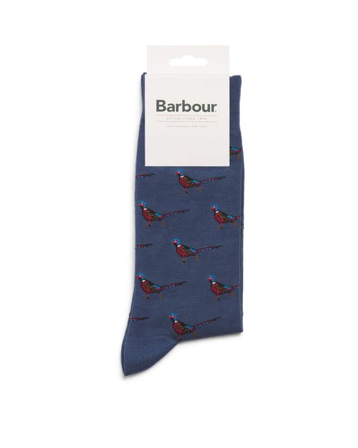 Barbour Blue Cotton-Blend Mavin Socks for men