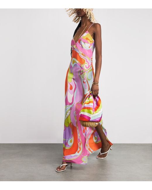 Emilio Pucci Pink Iride Print Bucket Bag