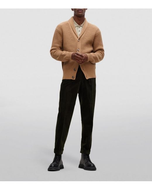Boss Natural Long-Sleeved Polo Shirt for men