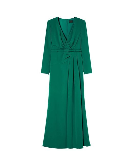 Marina Rinaldi Green Draped Maxi Dress