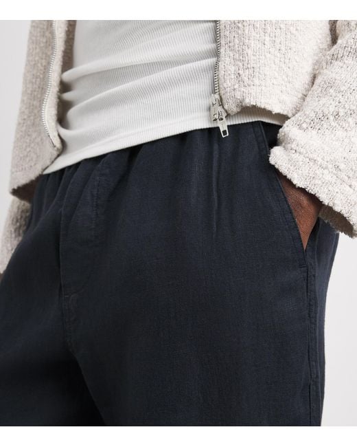 Samsøe & Samsøe Blue Linen Sajabari Straight Trousers for men