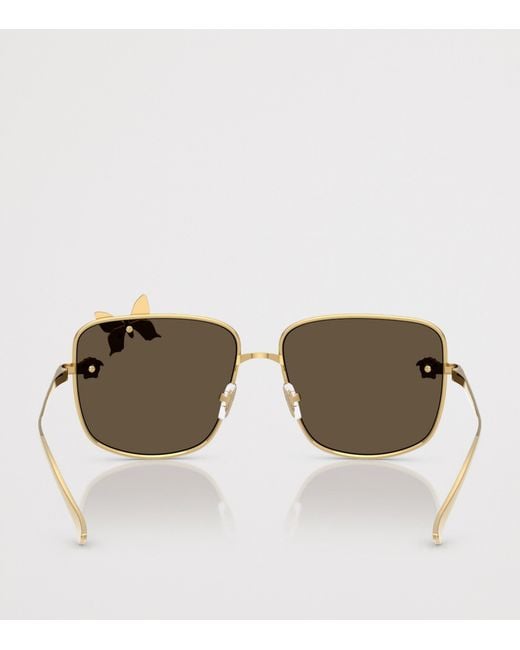 Versace Brown Square Butterfly Sunglasses