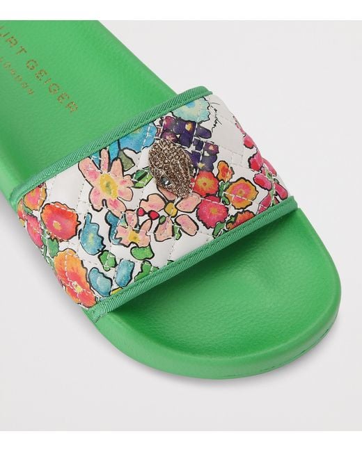 Kurt Geiger Green Meena Eagle Slides