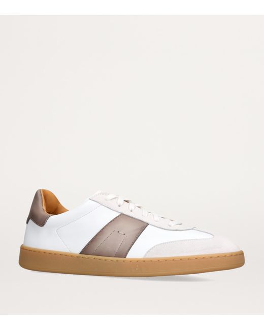 Magnanni Shoes White Leather Kaido Sneakers for men