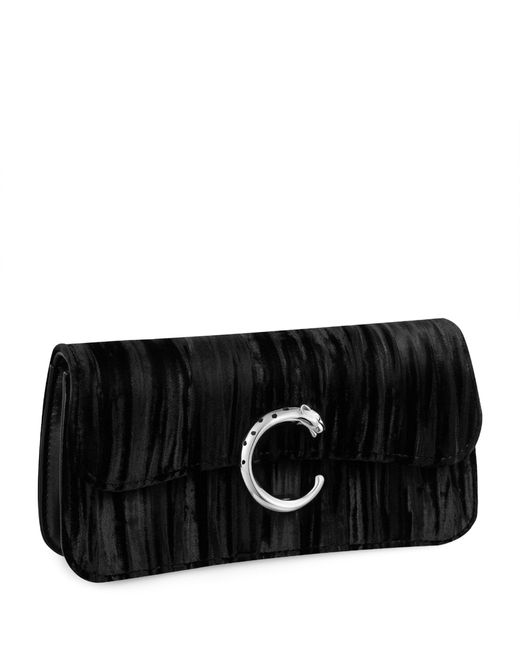 Cartier Black Mini Velvet Panthère De Cross-body Bag