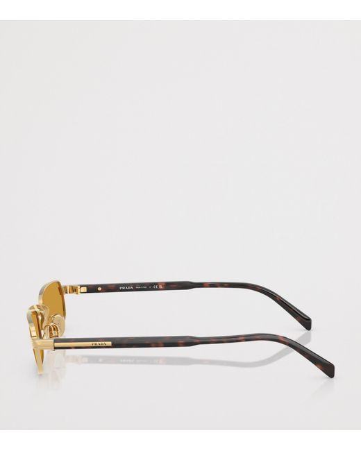 Prada Metallic Rectangle Sunglasses