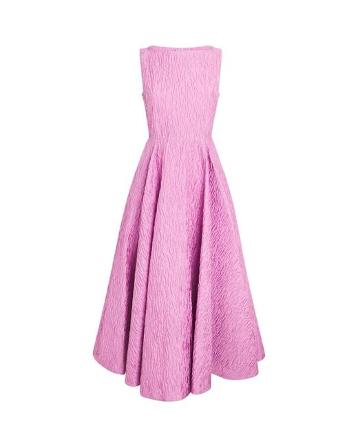 Roksanda Pink Cloqué Tera Midi Dress