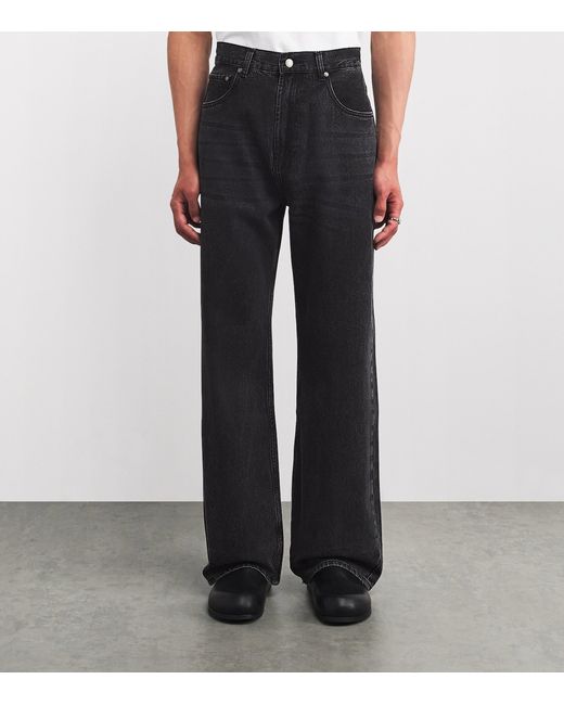 DOMREBEL Black Bootcut Jeans for men