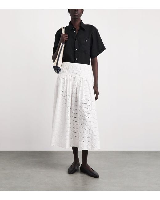 Polo Ralph Lauren Black Linen Oversized Shirt