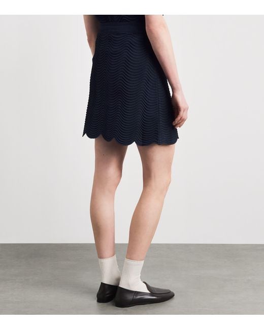 Sandro Blue Knitted Mini Skirt