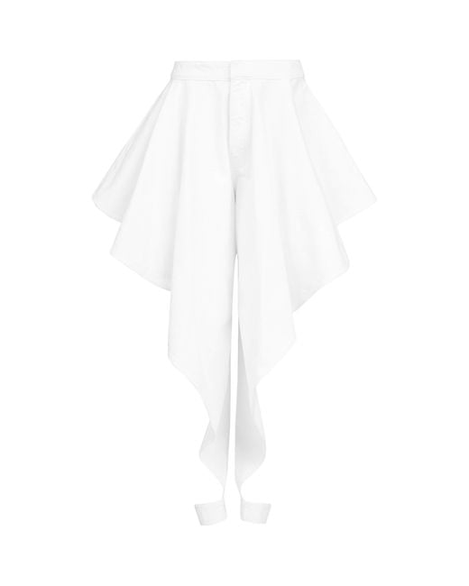 Alaïa White Denim Open-Leg Jeans