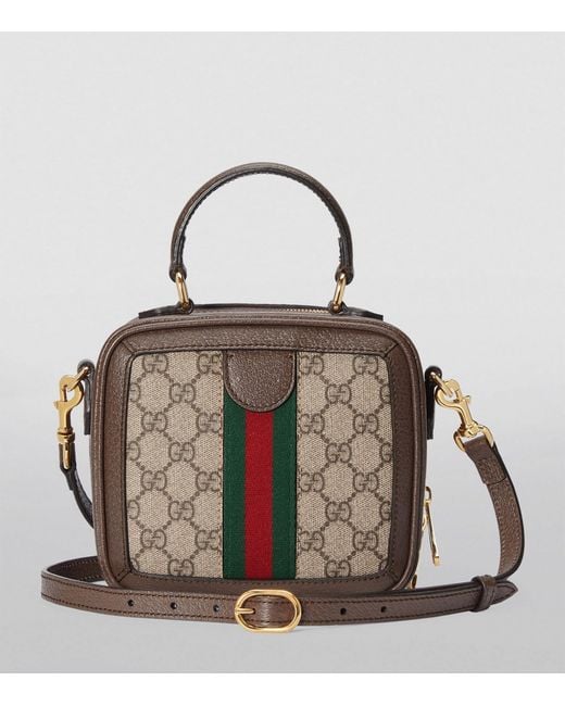 Gucci Brown Ophidia Gg Top-handle Bag