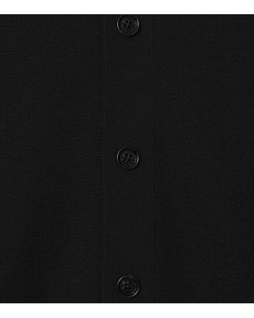 Burberry Black Wool Button-down Cardigan for men