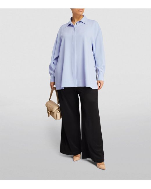 Marina Rinaldi Blue Long-sleeve Shirt