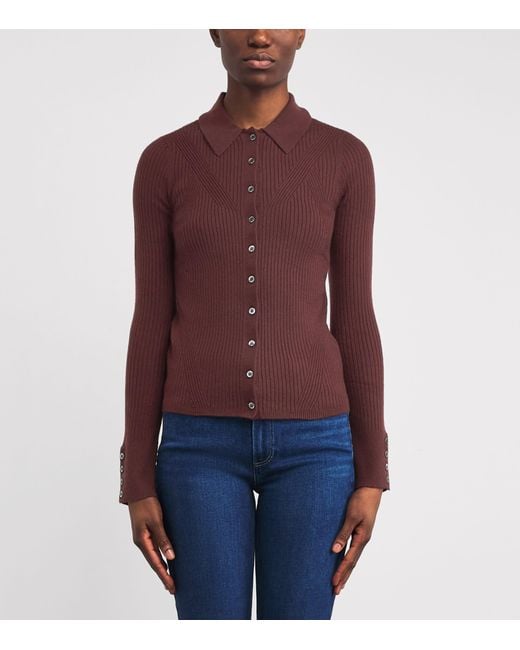 PAIGE Purple Ribbed Jayde Sweater Top