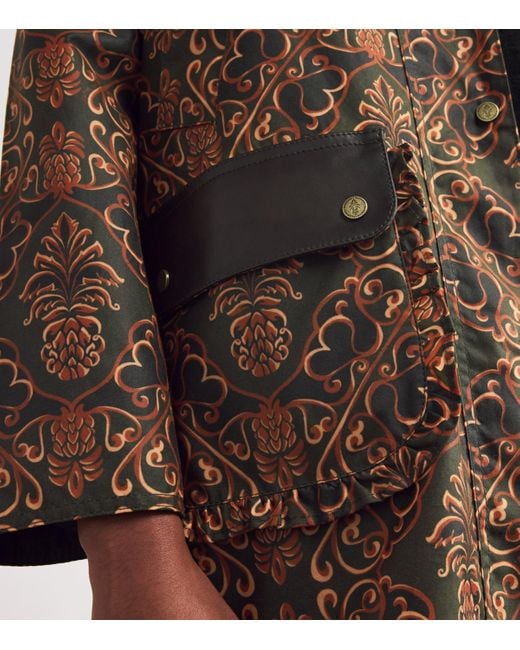 Barbour Brown X Farm Rio Waxed Cotton Luana Jacket