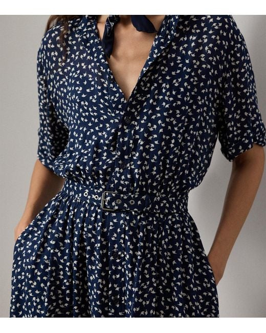 Ralph Lauren Blue Sura Midi Shirt Dress