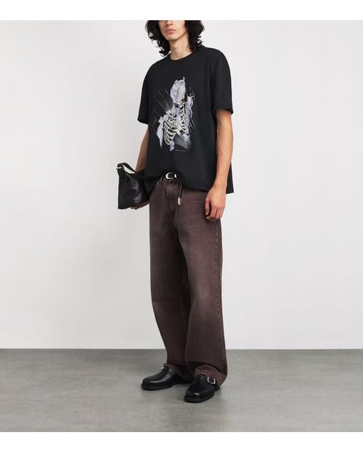 Our Legacy Black Cotton Cybernetic Angel T-Shirt for men