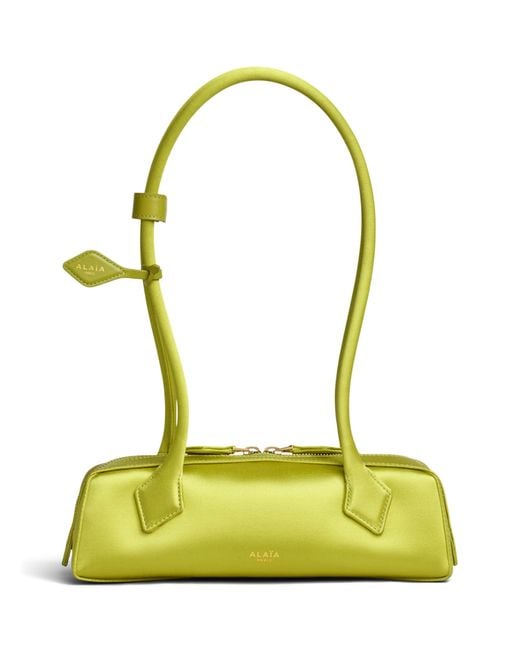 Alaïa Yellow Small Satin Le Teckel Shoulder Bag