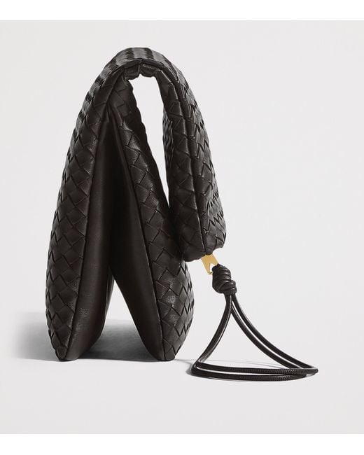 Bottega Veneta Black Leather Giornale Pouch