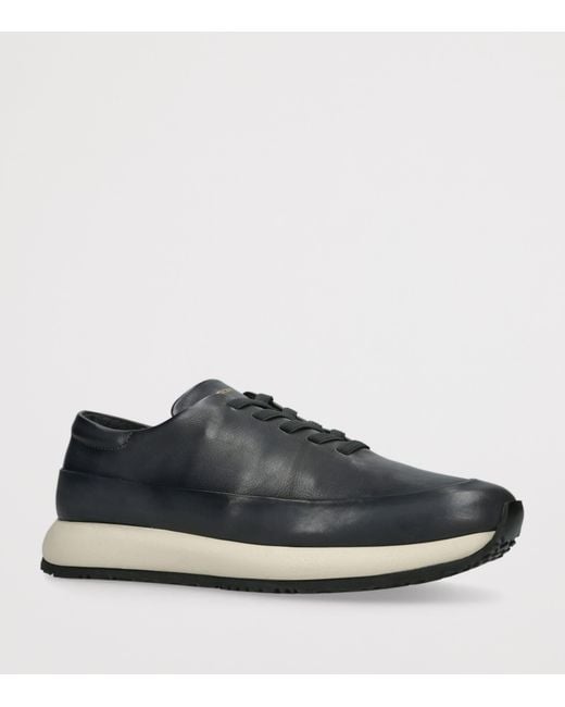 Officine Creative Gray Leather Form Sneakers for men