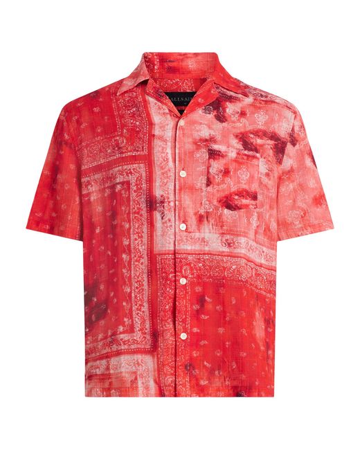 AllSaints Red Tijuana Shirt for men