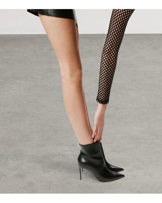 Christian Louboutin Black So Kate Leather Ankle Boots 85