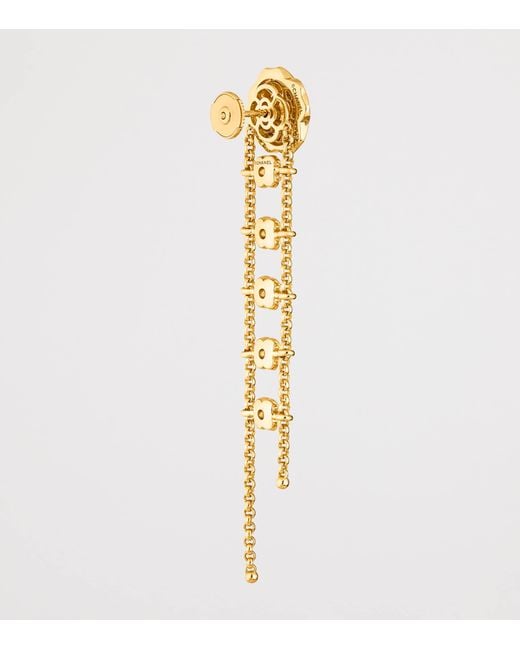 Chanel Metallic And Diamond Camélia Transformable Earrings