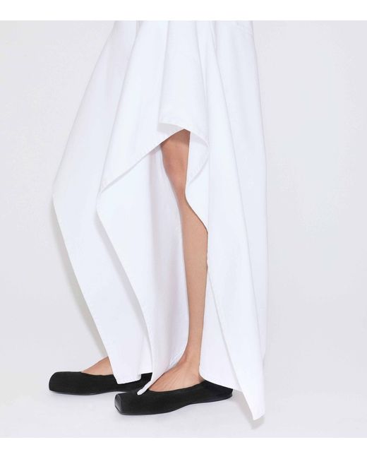 Alaïa White Ruffled Split Jeans