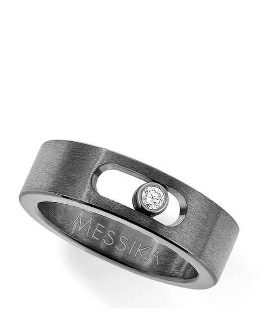 Messika Gray Titanium And Diamond Move Titanium Ring