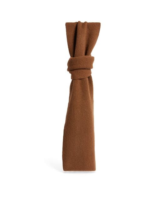Le Bonnet Brown Classic Lambswool Scarf for men