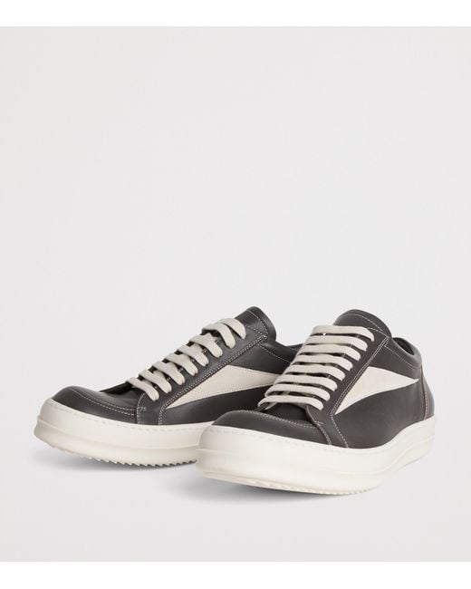 Rick Owens Brown Leather Vintage Sneakers for men
